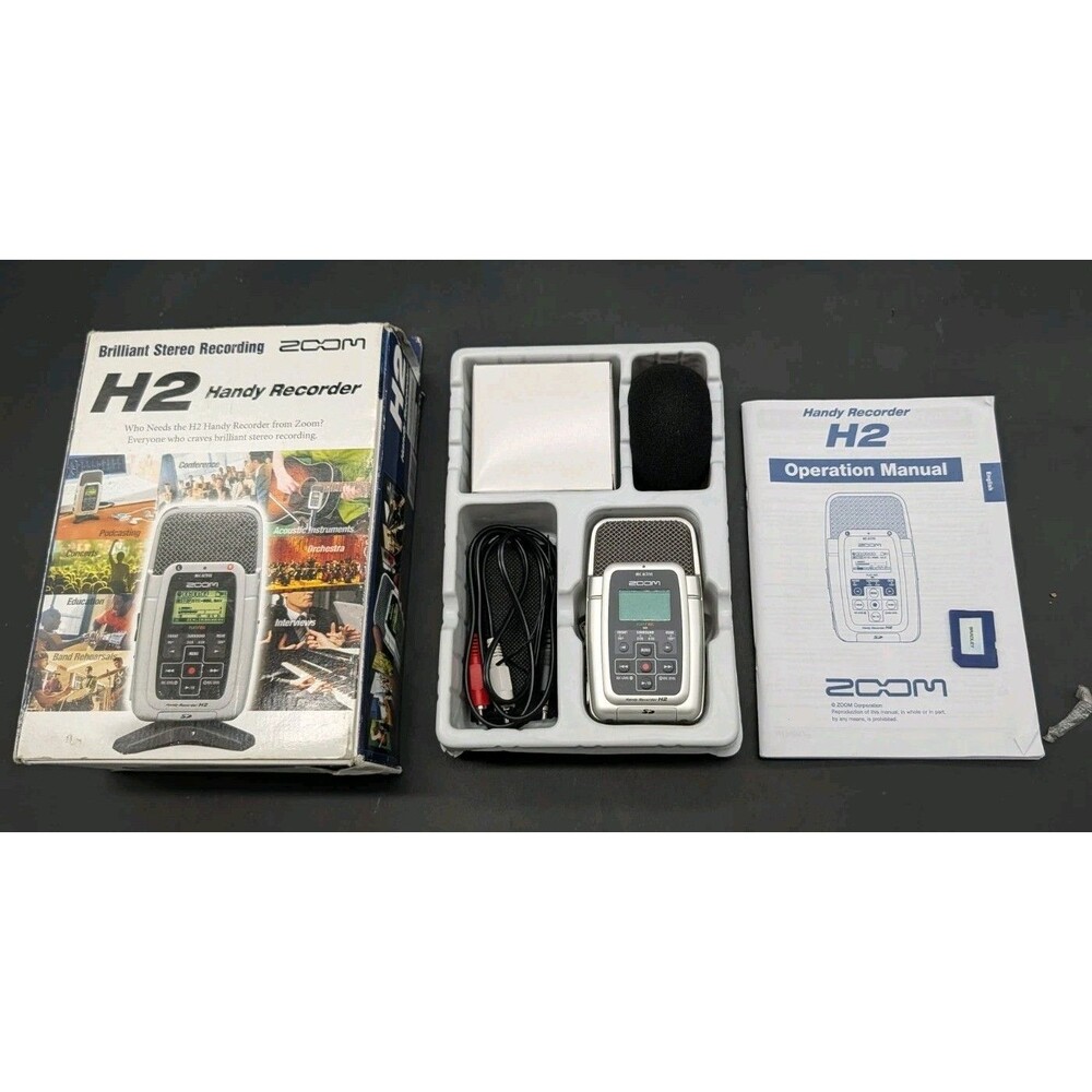 Zoom H2 Handy Portable 2/4 Channel Digital Recorder Complete In Box